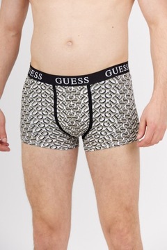 GUESS Bawełniane bokserki męskie z logo 3 pack r L