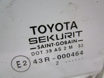 TOYOTA COROLLA VERSO I 01-04R ОКНО ДВЕРИ ЗАДНЕЕ ЛЕВОЕ