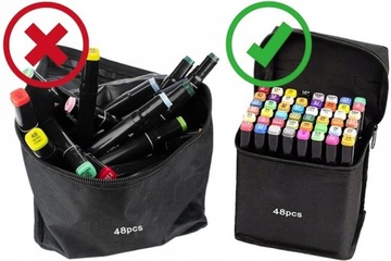 48 цветных акварельных маркеров в футляре