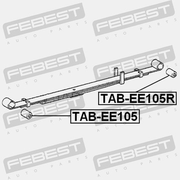 Рессорная листовая втулка FEBEST TAB-EE105R