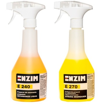Zestaw ENZIM E270 i E240 Płyn do przypaleń płyn do odtłuszczania 2x0,5l