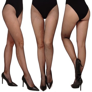 RAJSTOPY KABARETKI MAŁE OCZKA DAMSKIE CZARNE JAK POŃCZOCHY PLUS SIZE 20 DEN