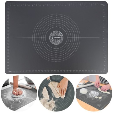 КОВРИК СИЛИКОНОВЫЙ КУХОННЫЙ СТОЛ БОЛЬШОЙ XXL 50x70