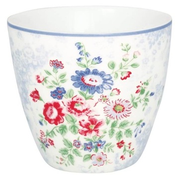 KUBEK PORCELANOWY latte Ailis White Green Gate, 250 ml