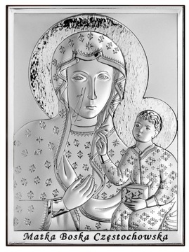 6643/2X Obrazek Matka Boża Częstochowska 9x13 CM GRAWER GRATIS