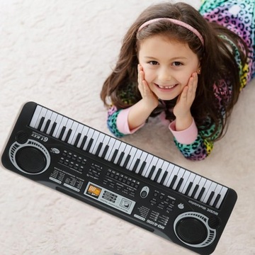 ELEKTRONICZNE CYFROWY INSTRUMENT MUZYCZNY FORTEPIAN Z MIKROFONEM, PREZENT