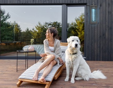 LAMPA OWADOBÓJCZA UV NA KOMARY MUCHY OWADY ELEKTRYCZNA NO PEST LUMEO SZARA