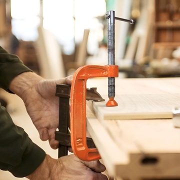 струбцина столярная, струбцина слесарная для мастерской, ручка тип С, 3 шт.