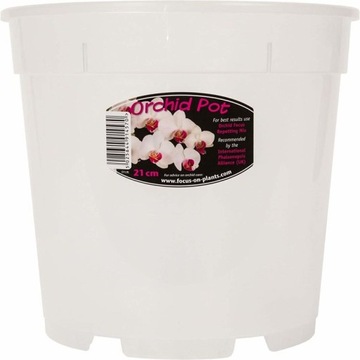Doniczka okrągła przezroczysta do Orchidei 21cm