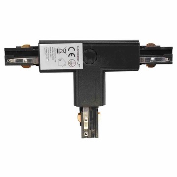 Łącznik Lampy Track Light Czarny 3-obwodowy Typ: T