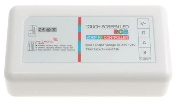 Контроллер RGB LED 216Вт 12/24В + сенсорный пульт, LED-5598