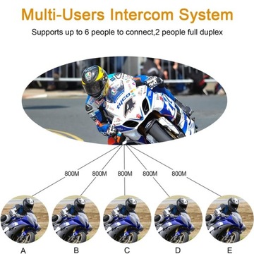 2 МОТОЦИКЛОВЫХ ИНТЕРКОМА EJEAS V6 PRO FM, 6 МОТОЦИКЛОВ, ВОДОНЕПРОНИЦАЕМЫЕ, 1200 М