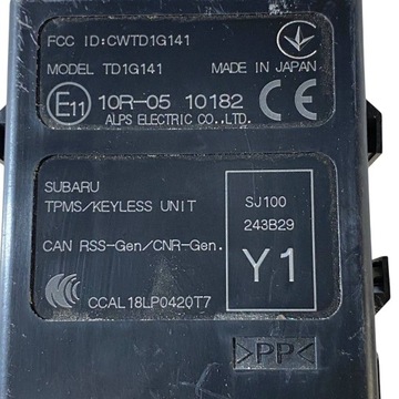 SUBARU FORESTER SK 2023 MODUL / ŘÍZENÍ SYSTÉMU STARTOVÁNÍ BEZ KLÍČE