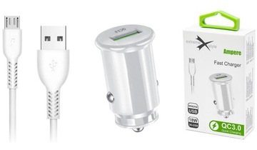 SAMOCHODOWA ŁADOWARKA – ZAPALNICZKA – KABEL MICRO