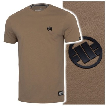 Koszulka T-shirt męski PIT BULL Small Logo brązowa r.L