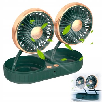 WIATRAK PODWÓJNY DO SAMOCHODU WENTYLATOR 5V USB