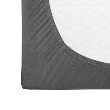 Prześcieradło jersey z gumką 150/160x200 szary