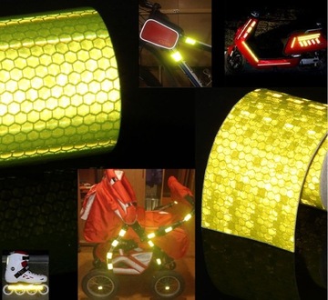 ЛЕНТА СВЕТООТРАЖАЮЩАЯ САМОКЛЕЯЩАЯСЯ ЖЕЛТАЯ НЕОНОВАЯ ПРЕДУПРЕЖДЕНИЕ 5М