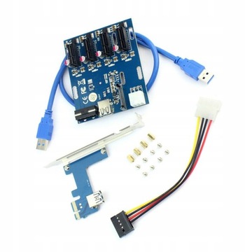 Плата расширения адаптера с 4 портами PCI-E на PCI-E