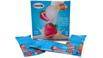 Smilk Lizaki Pudrowe z Colostrum-Truskawkowe 10szt.