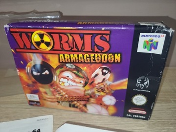 WORMS ARMAGEDDON — НАБОР NINTENDO 64 N64 + ЗАЩИТА ИГЛЫ