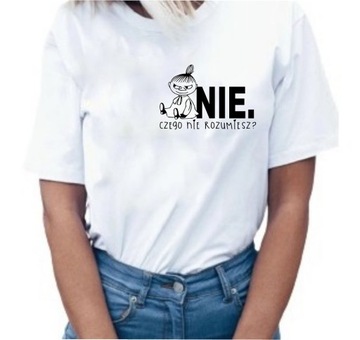 T-shirt damski Bawełniana koszulka damska Mała Mi Prezent 5XL
