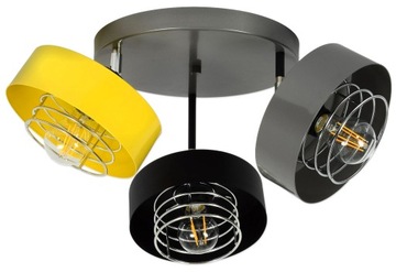 Lampa plafon kolorowa sufitowa do pokoju dzieci młodzież nowoczesna Loft