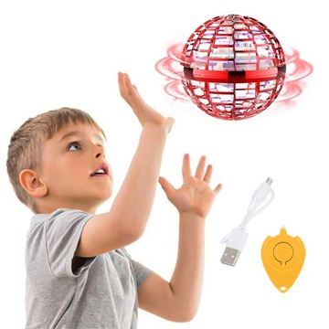 LATAJĄCA KULA UFO PIŁKA ŚWIECĄCA STEROWANA RĘKĄ FIDGET SPINNER BOOMERANG