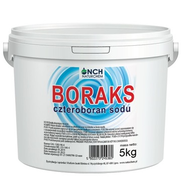 BORAKS 5KG CZTEROBORAN SODU, NATURALNY czysty