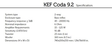 *** НАПОЛЬНЫЕ СТЕРЕО КОЛОНКИ KEF CODA 9.2 СДЕЛАНО В АНГЛИИ *** В РАССРОЧКУ ***