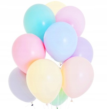 Balony PASTELOWE KOLOROWE TĘCZOWE 30cm/10 sztuk