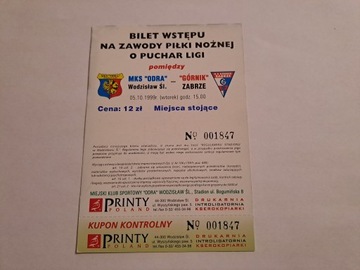 ODRA WODZISŁAW - GÓRNIK ZABRZE 05-10-1999 PL
