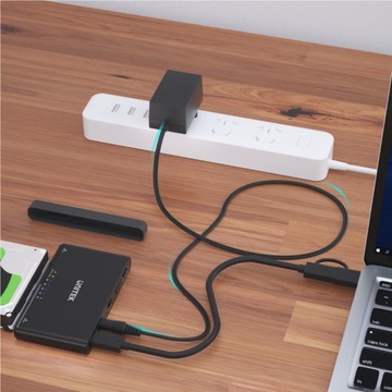 Станция клонирования моста Unitek для жестких дисков SATA 2.5/3.5 SSD и накопителей M.2 + блок питания