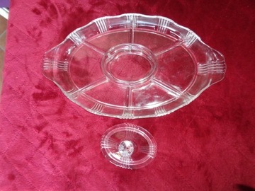 Patera kabaret półmisek szklany