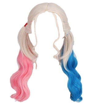 PERUKA HARLEY QUINN WŁOSY BLOND STRÓJ PRZEBRANIE