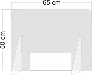Pleksa osłona na ladę 100x50 pleksi 3mm