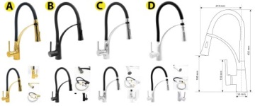 NEXO BLACK KITCHEN смеситель с выдвижным изливом