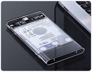 ПРОЗРАЧНЫЙ КОРПУС SSD 2,5-дюймовый жесткий диск USB 3.0 КАРМАН SATA + USB-КАБЕЛЬ
