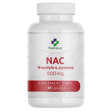 NAC N-acetylocysteina L-cysteina 500mg 60 kapsułek