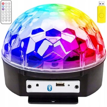 СВЕТОДИОДНЫЙ ПРОЕКТОР DISCO BALL RGB ДЛЯ ВЕЧЕРИНКИ ЛАЗЕР + ПУЛЬТ ДИСТАНЦИОННОГО УПРАВЛЕНИЯ