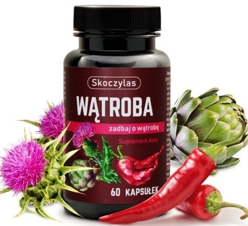 WĄTROBA SKOCZYLAS Ostropest plamisty Karczoch Kapsaicyna DETOX TRAWIENIE