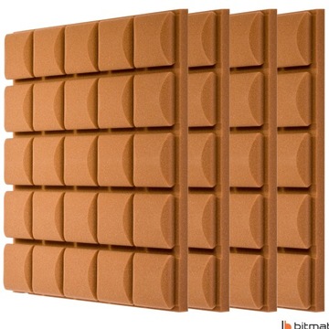 SOUND SOUNDING Поролоновый коврик, акустические декоративные панели, коричневая губка, 1 м2