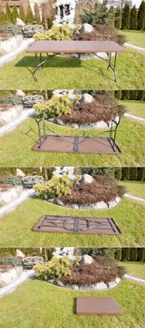 FOLDING TABLE 180 стол BOARD коричневый для кейтеринга