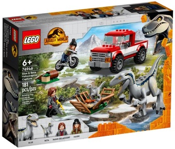 LEGO Jurassic World 76946 Schwytanie welociraptorów Blue i Bety