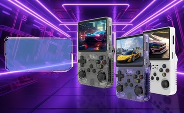 Портативная мини -игровая консоль R36S 32+128GB 21000 Classic Games Purple