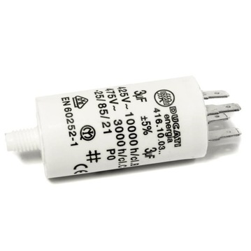 Kondensator rozruchowy do silnika 3uF 450V Ducati