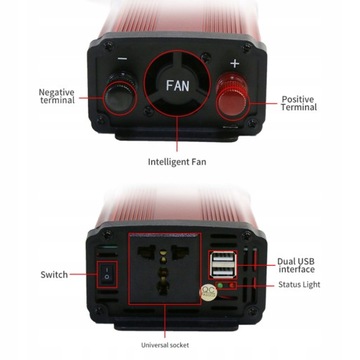 Автомобильный преобразователь 24В в 220В 5000Вт Синус