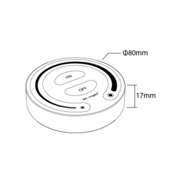 НАСТЕННЫЙ СВЕТОДИОДНЫЙ КОНТРОЛЛЕР 1 ЗОНА MONO MILIGHT FUT087