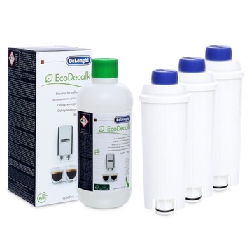 3x FILTR WODY do DELONGHI ETAM ESAM ECAM zamiennik + Odkamieniacz Ecodecalk