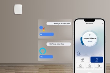 Компактная настенная установка рекуперации тепла KERS+25 100 с дистанционным управлением, датчик влажности 25м3/ч